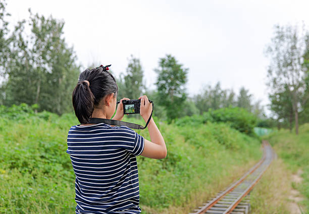 Little photographer shooting
