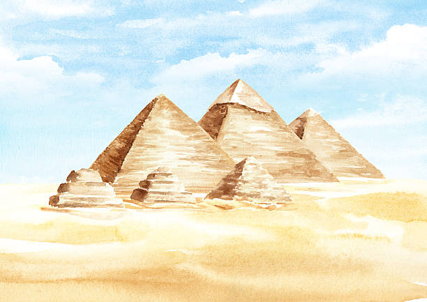 istock Pyramids of Egypt. Hand drawn watercolor illustration 2237650713