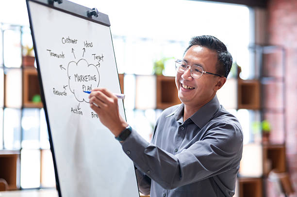 istock Mature male business coach focuses on developing problem-solving skills among entrepreneurs through interactive workshops 2237652670