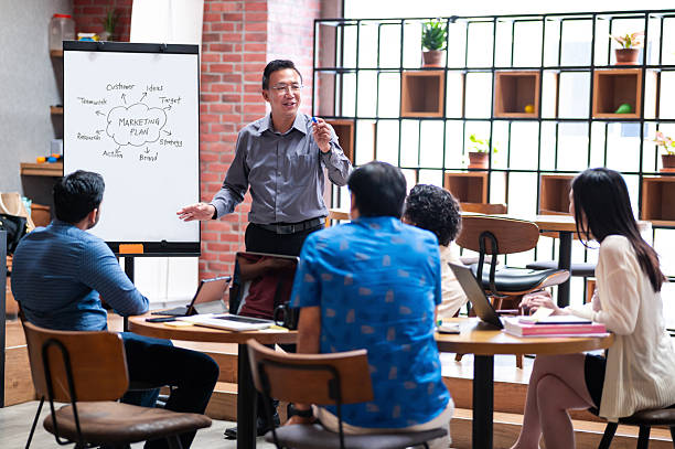 istock A male professional business coach guides entrepreneurs in developing communication skills during a team building session 2237652676