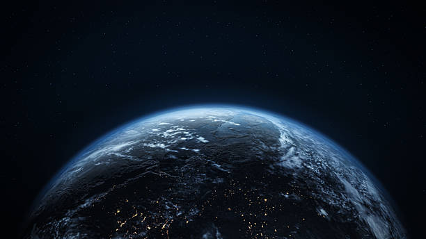 istock Earth Horizon View From Space With City Lights And Stars 2237654363