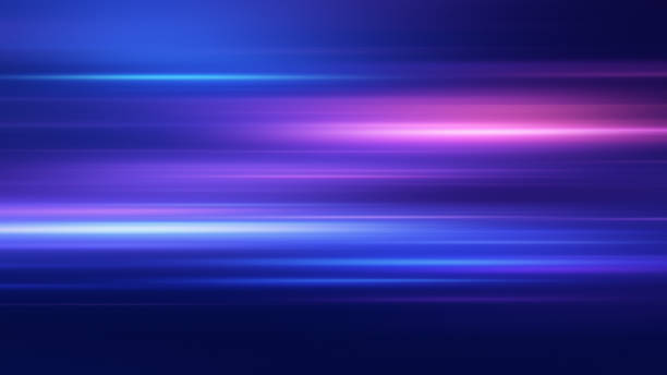 istock Abstract Horizontal Light Streaks In Blue And Purple 2237654415