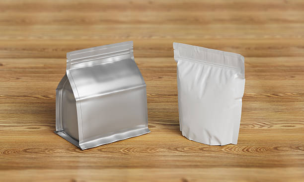 istock Aluminium Foil Package with Zipper Mock up. 3D Rendering. 2237660044