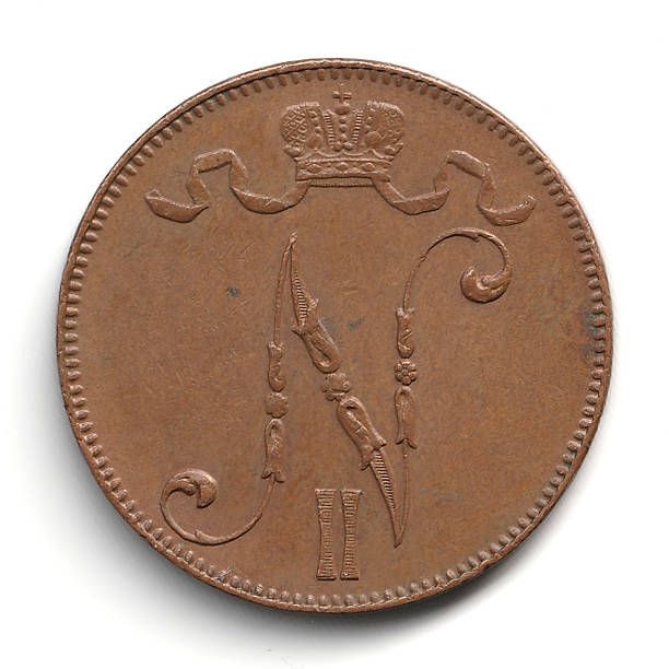 istock A vintage coin featuring a crowned letter N and decorative elements, showcasing historical design 2237668108