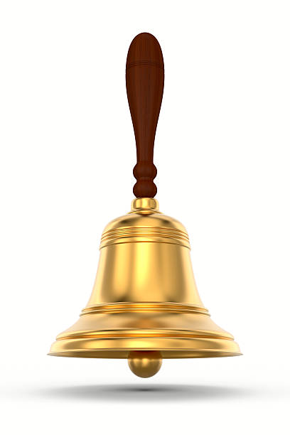 istock Golden bell on white background. Isolated 3D illustration 2237678069