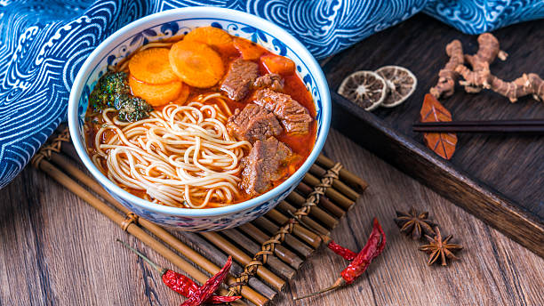 istock A bowl of braised beef noodles placed on a tray 2237680701