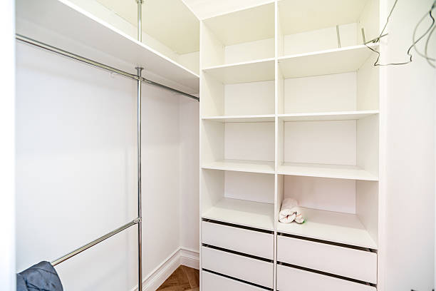 istock A white closet with a white shelf and a green bottle on it 2237681226