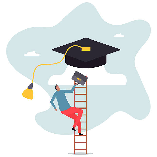 istock Education cost, expensive school or university cost, education gap or scholarship opportunity .about a man and his life. 2237682260