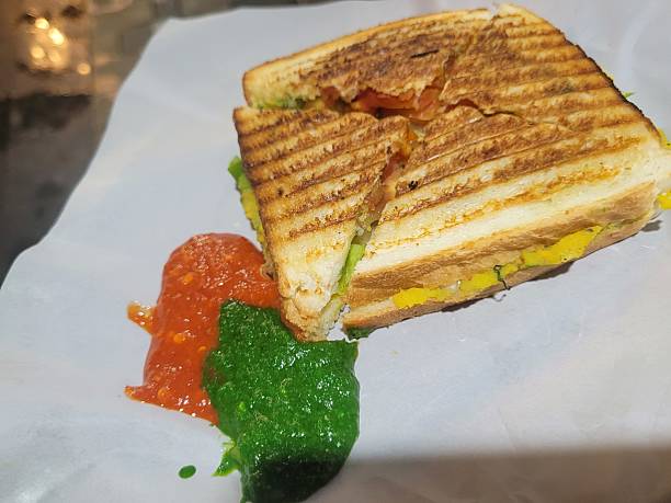 istock Closeup of Masala Toast Sandwich 2237685440