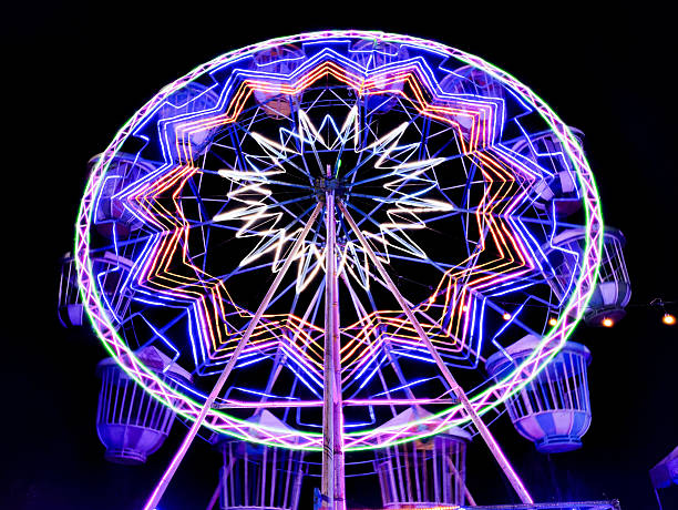 istock A brightly lit Ferris wheel glows with neon lights 2237693400