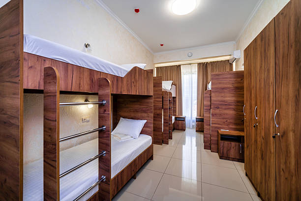 istock A room in a hostel. A room with bunk beds and a desk 2237710487