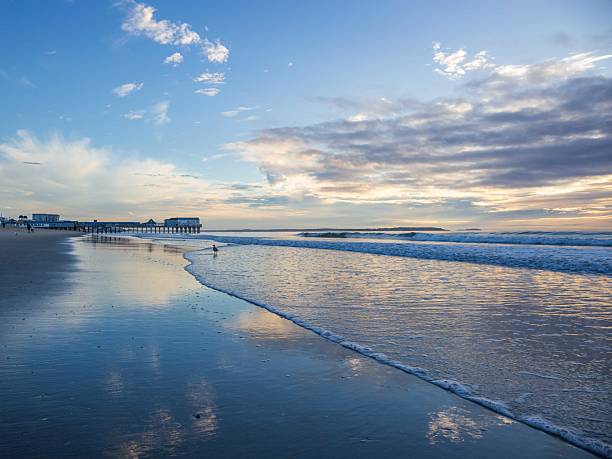 istock Sunrise Morning Sky Reflection at Low Tide Old Orchard Beach Maine 2237713036