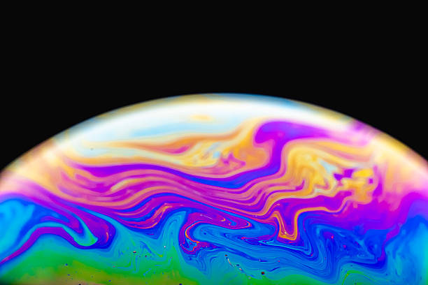 Abstract colorful of  soap bubbles, art image textures background