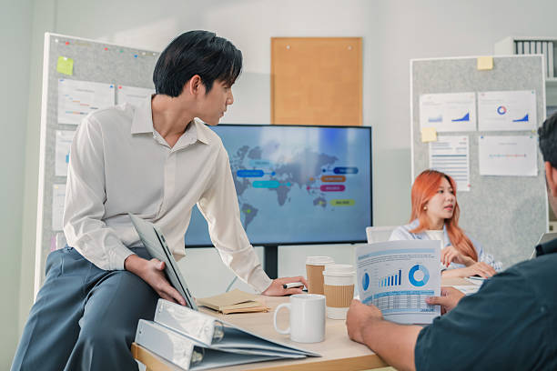 istock Business leader facilitates strategic hackathon utilizing AI-powered analytics and cross-functional collaboration to drive digital transformation through agile methodologies and data-driven innovation 2237721436