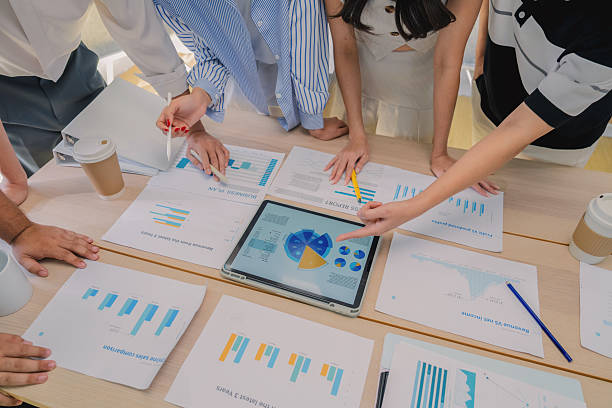 istock Business hands collaborate during strategic brainstorming sessions, leveraging digital transformation and data-driven insights for disruptive innovation and scalable growth optimization 2237721552