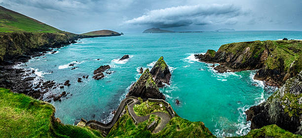 Dunquin lies at the most westerly tip of the Dingle Peninsula, overlooking the Blasket Islands