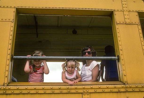 Texas State Railroad SP - Mother & Daughters in Window - 1984