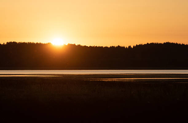 istock Sunset by the lake 2237739020