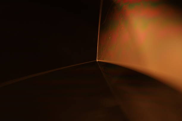 istock Green liquid glowing chemical effect on black background, one iridescent object 2237739044