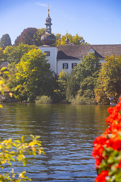 Shoreline at an alpine lake in Upper Austria