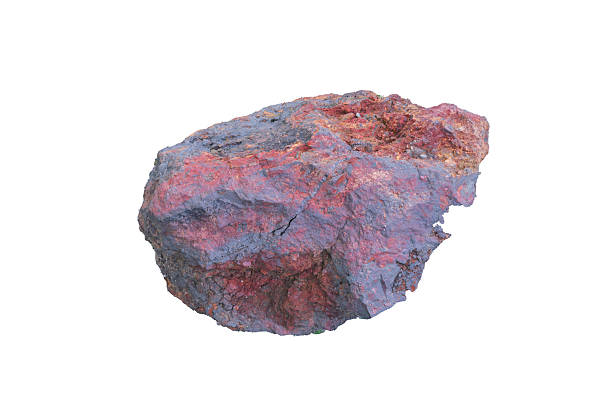 Natural sample of iron ore. Isolate on white.