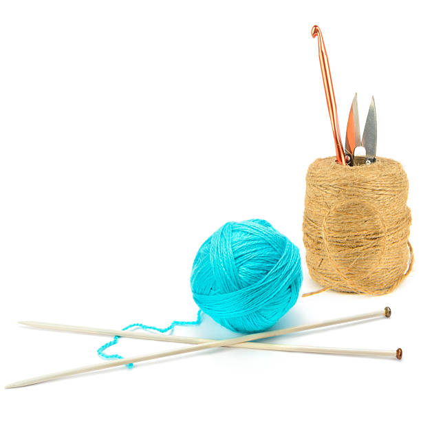 istock Creative hobby and handmade crafts with knitting supplies. 2237767732