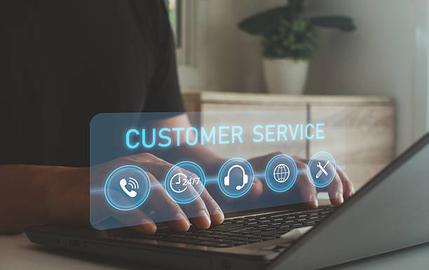 istock Modern customer service support concept with digital communication icons, showing online assistance, technical support help 24 hours, 7 days of service for business solutions and client satisfaction. 2237788248