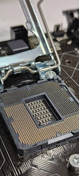 istock The CPU socket on the brown motherboard of the computer. 2237793112