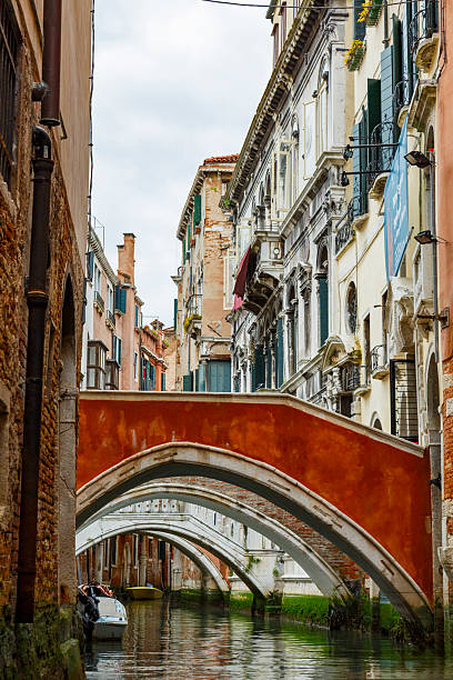 Travel destination: View of Venice canal. Italy. The image captures the architectural beauty of Venice.
