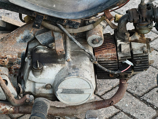 istock Close-up of a Rusty Motorcycle Engine. 2237803315