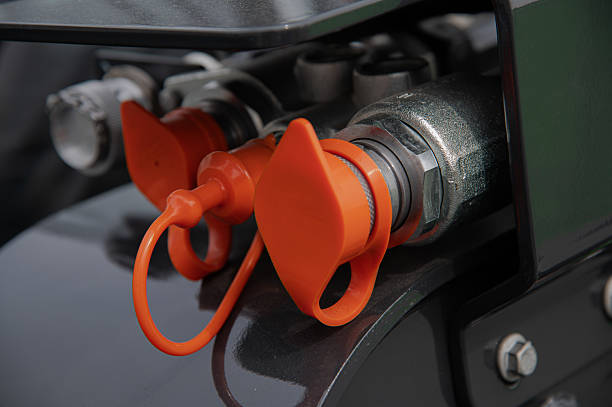 istock Hydraulic quick connect couplings on heavy machinery protecting connections 2237815770