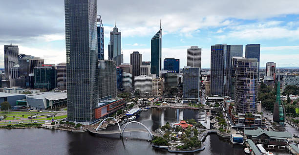 istock Elizabeth Quay Perth cityscape captured from above with dramatic clouds over the waterfront 2237830673