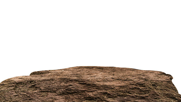 istock Rock Isolated, Stone Podium, Cliff Mountain on white Background well material Design Exhibition platform and Space montage your Product display, Clipping paths 2237832052