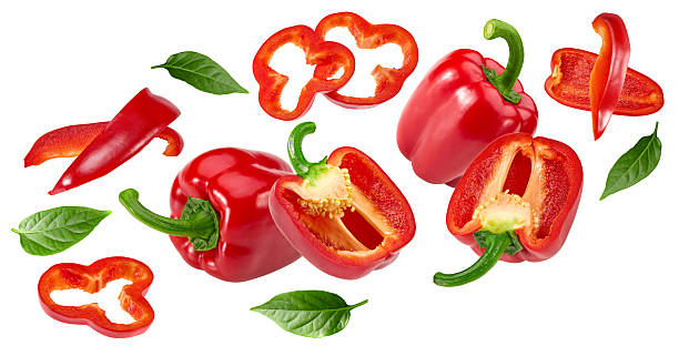 istock red sweet bell peppers isolated on white background. clipping path 2237845362