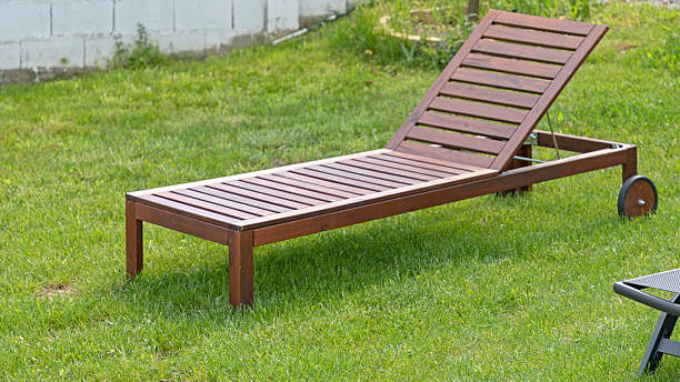 istock Wooden Sunbed Lounger Grass 2237852185