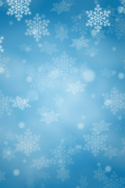Christmas background blue pattern with copyspace copy space in winter card backgrounds snow flakes snowflakes wallpaper portrait format