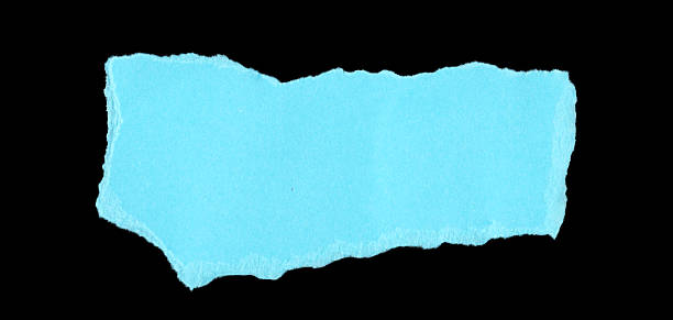 istock Blue paper piece with torn rough sides, isolated clean texture fragment, creative scrapbooking and advertising template. 2237874784