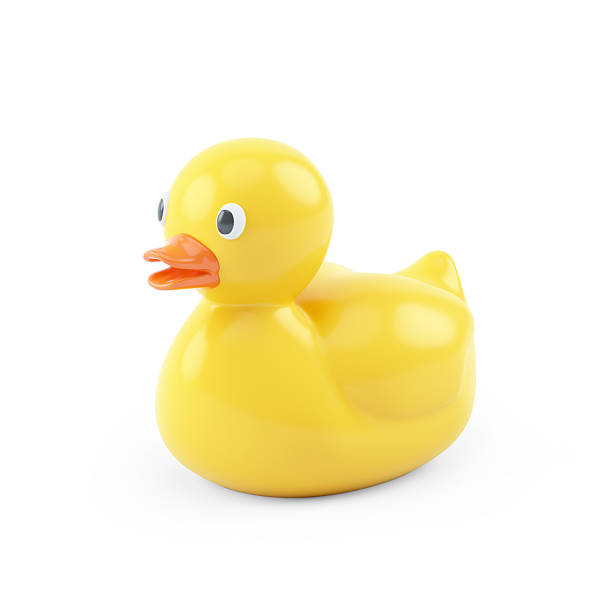 istock 3d illustration of a yellow plastic duck 2237883337