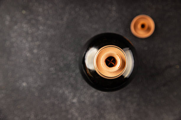 Balsamic vinegar sweet and sour condiment balsamic natural product tasty snack fresh delicious gourmet food background on the table rustic top view copy space
