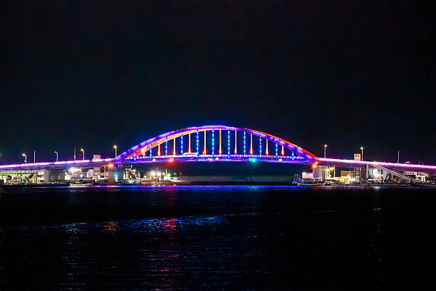 istock Light up Seolak Bridge over Cheongchoho Lake, Sokcho, South Korea 2237888054
