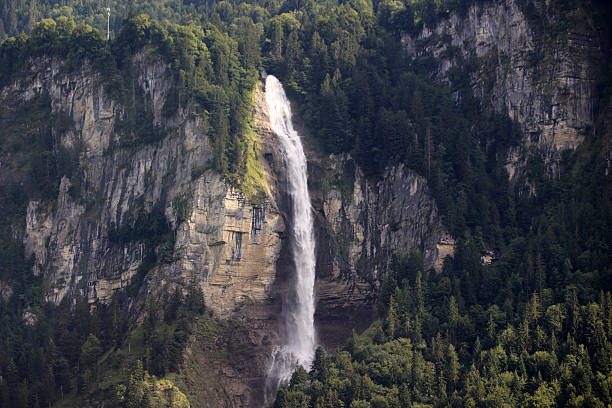 Switzerland: - Waterfall on the way from Grindelwald to Lake Brienz