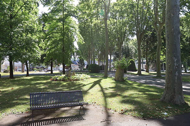 Public garden, public park, town of Oloron Sainte Marie, Pyrénées Atlantiques department, France