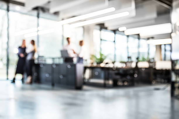 istock Businessmen blur in the workplace or work space of table in office room with computer or shallow depth of focus of abstract background 2237905083