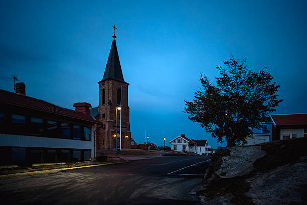 The church of Lysekil in blue hour