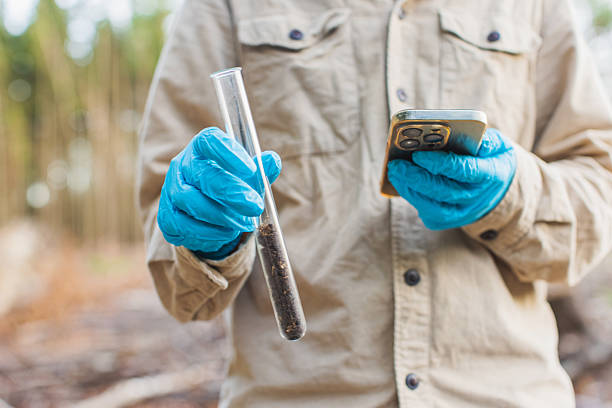 istock Soil in test tube. Quality control 2237932304
