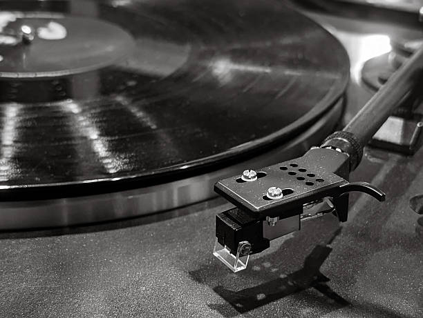 istock close-up black and white vinyl record player 2237933602