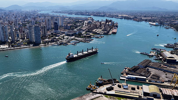 istock Freight Ship At Santos In Sao Paulo Brazil. 2237933778