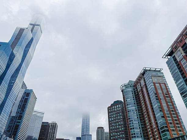 Dark clouds cover the sky in Hong Kong.