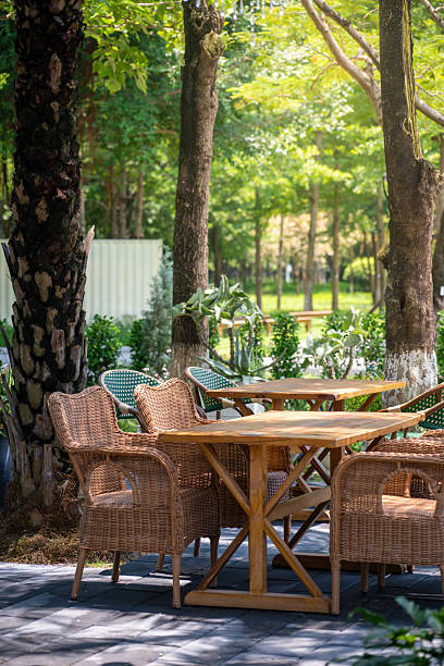 istock Outdoor Dining Table Under the Shade of Trees in a Serene Park Setting 2237953722