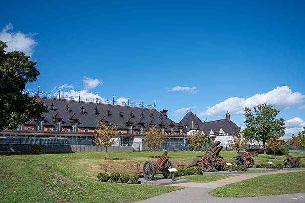 Quebec city Armoury seen from the Plains of Abraham during a day of autumn in Quebec city